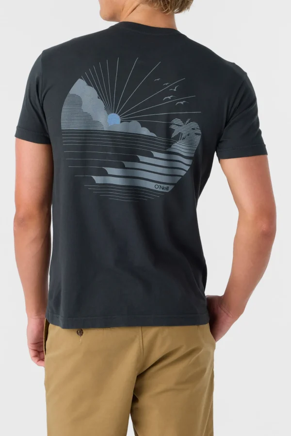 O’Neill Tees^O'RIGINALS SUNSET LINES MODERN FIT TEE DARK CHARCOAL