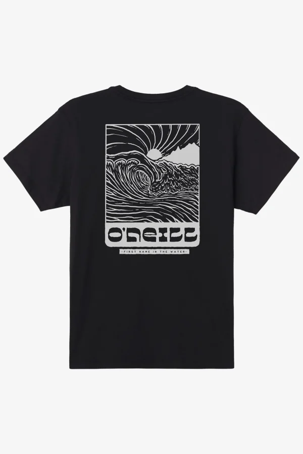 O’Neill Tees^OUTSIDE LINE TEE BLACK