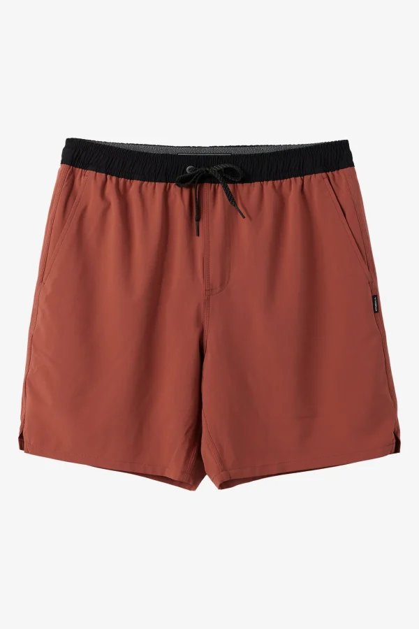 O’Neill Shorts^PERFORM LINED 17" ATHLETIC SHORTS MAHOGANY