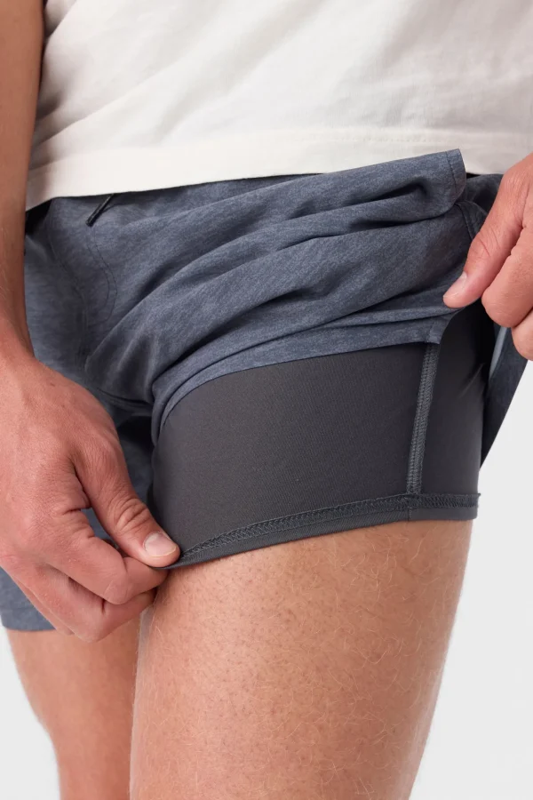 O’Neill Shorts^PERFORM LINED 15" ATHLETIC SHORTS HEATHER GRAPHITE