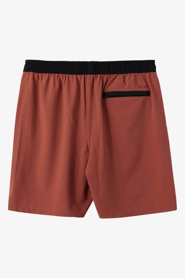 O’Neill Shorts^PERFORM LINED 17" ATHLETIC SHORTS MAHOGANY