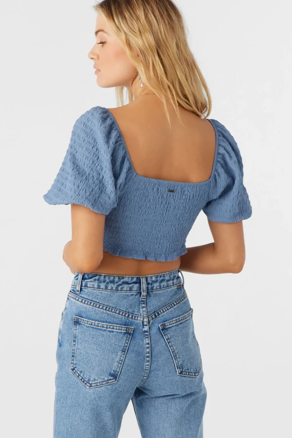 O’Neill Tops^POLLY TEXTURED KNIT CROP TOP INFINITY