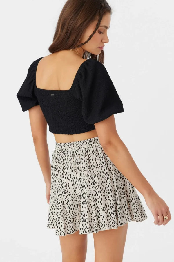 O’Neill Tops^POLLY TEXTURED KNIT CROP TOP BLACK