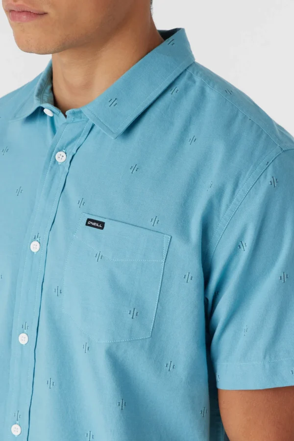 O’Neill Shirts & Flannels^QUIVER STRETCH DOBBY STANDARD FIT SHIRT BLUE FADE