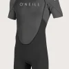 O’Neill Spring Suit^REACTOR-2 2MM BACK ZIP S/S SPRING WETSUIT BLK/GRAPH