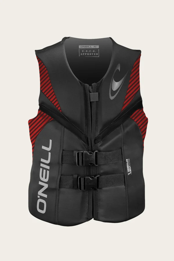 O’Neill Wake-Waterski Vests^REACTOR USCG LIFE VEST GRAPH/RED/BLK