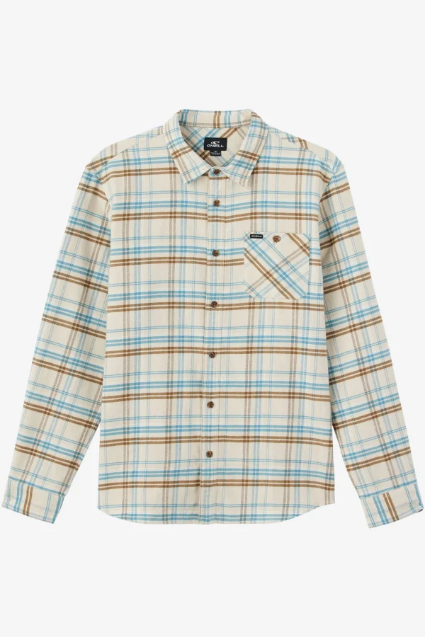 O’Neill Shirts & Flannels^REDMOND PLAID STANDARD FIT SHIRT LT KHAKI