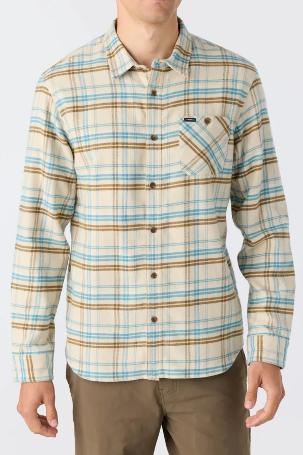 O’Neill Shirts & Flannels^REDMOND PLAID STANDARD FIT SHIRT LT KHAKI