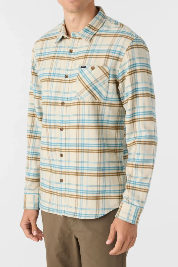 O’Neill Shirts & Flannels^REDMOND PLAID STANDARD FIT SHIRT LT KHAKI