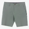 O’Neill Shorts^RESERVE LIGHT CHECK 19" HYBRID SHORTS DARK OLIVE