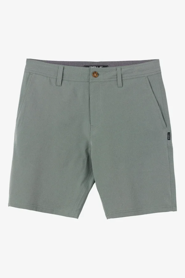 O’Neill Shorts^RESERVE LIGHT CHECK 19" HYBRID SHORTS DARK OLIVE