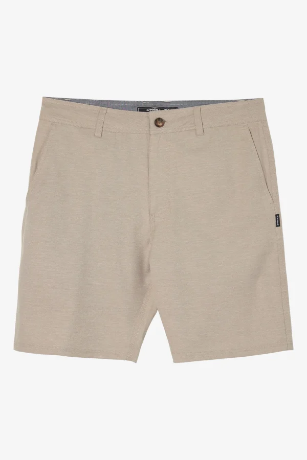 O’Neill Shorts^RESERVE LIGHT CHECK 19" HYBRID SHORTS DARK KHAKI