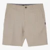 O’Neill Shorts^RESERVE LIGHT CHECK 21" HYBRID SHORTS DARK KHAKI