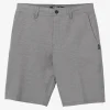 O’Neill Shorts^RESERVE LIGHT CHECK 21" HYBRID SHORTS GRAPHITE