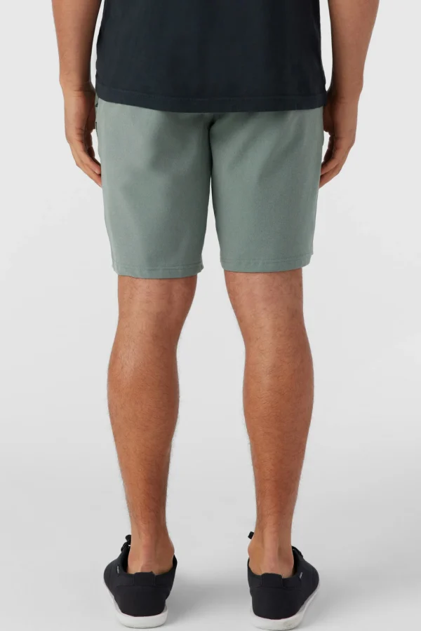 O’Neill Shorts^RESERVE LIGHT CHECK 19" HYBRID SHORTS DARK OLIVE