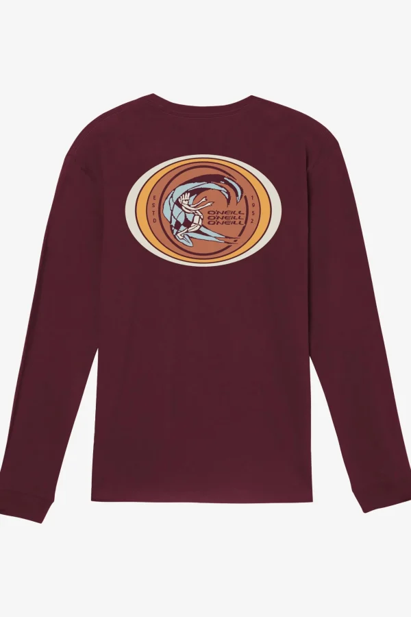 O’Neill Tees^REVERBARATION STANDARD FIT LONG SLEEVE TEE BURGUNDY