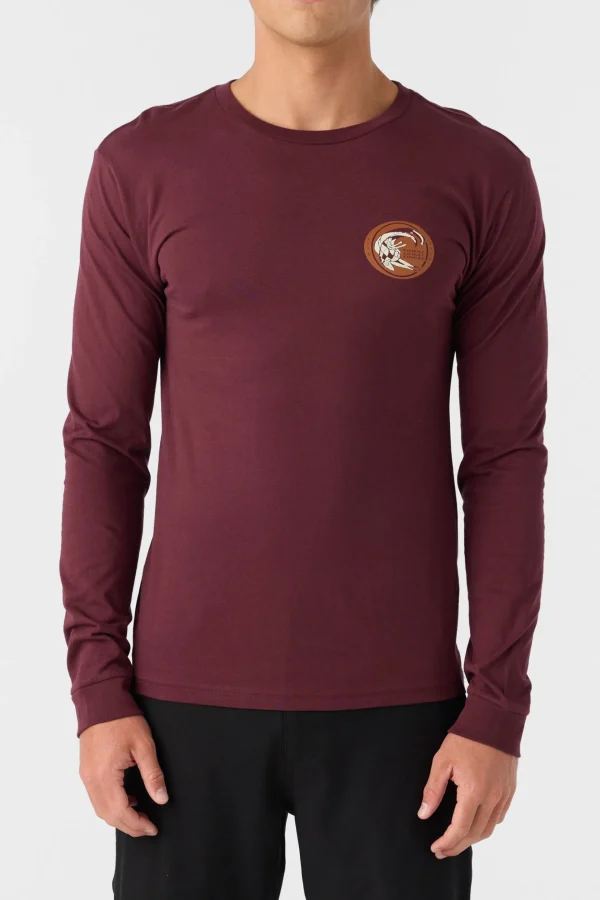 O’Neill Tees^REVERBARATION STANDARD FIT LONG SLEEVE TEE BURGUNDY