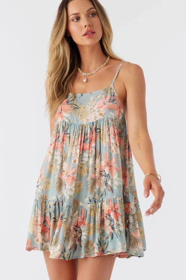 O’Neill Cover-Ups^RILEE PUNTA TROPICAL COVER-UP DRESS SILVER BLUE