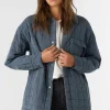 O’Neill Jackets^RYA QUILTED OVERSIZED FIT SNAP FRONT JACKET SLATE