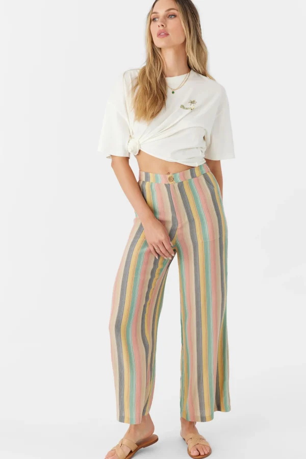 O’Neill Bottoms^RYLAN BEACHBOUND STRIPE WIDE LEG PANTS MULTI CLR