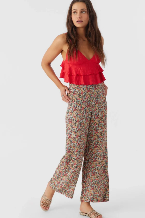 O’Neill Bottoms^RYLAN EDEN DITSY WIDE LEG PANTS MULTI CLR