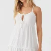 O’Neill Dresses^SAIGE TEXTURED KNIT SHORT DRESS WHITE