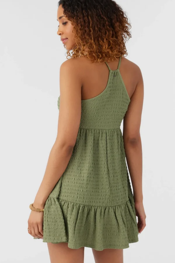 O’Neill Dresses^SAIGE TEXTURED KNIT SHORT DRESS OIL GREEN