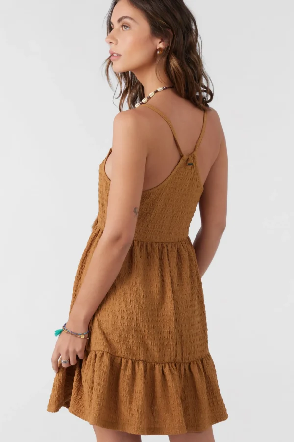 O’Neill Dresses^SAIGE TEXTURED KNIT SHORT DRESS BROWN SUGAR