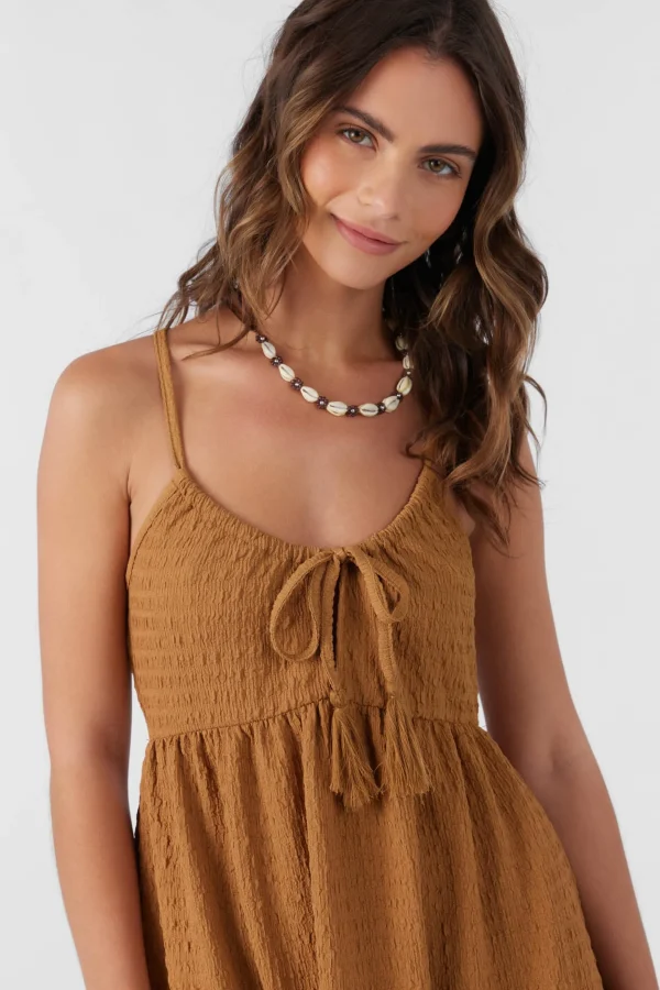 O’Neill Dresses^SAIGE TEXTURED KNIT SHORT DRESS BROWN SUGAR