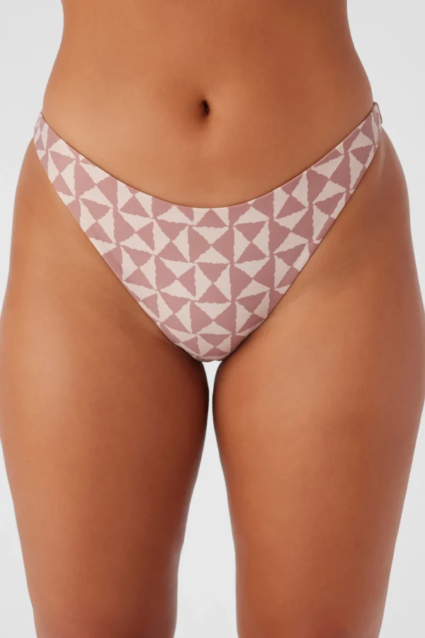 O’Neill Cheeky | Bikini Bottoms^SALTWATER ESSENTIALS AMOR GEO FLAMENCO HIGH CUT CHEEKY BOTTOMS ROSE DUST