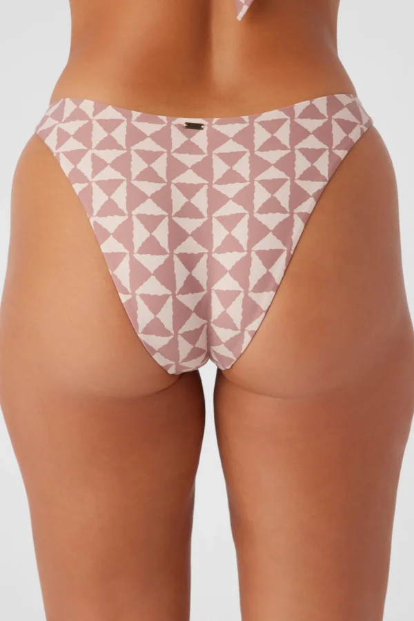 O’Neill Cheeky | Bikini Bottoms^SALTWATER ESSENTIALS AMOR GEO FLAMENCO HIGH CUT CHEEKY BOTTOMS ROSE DUST