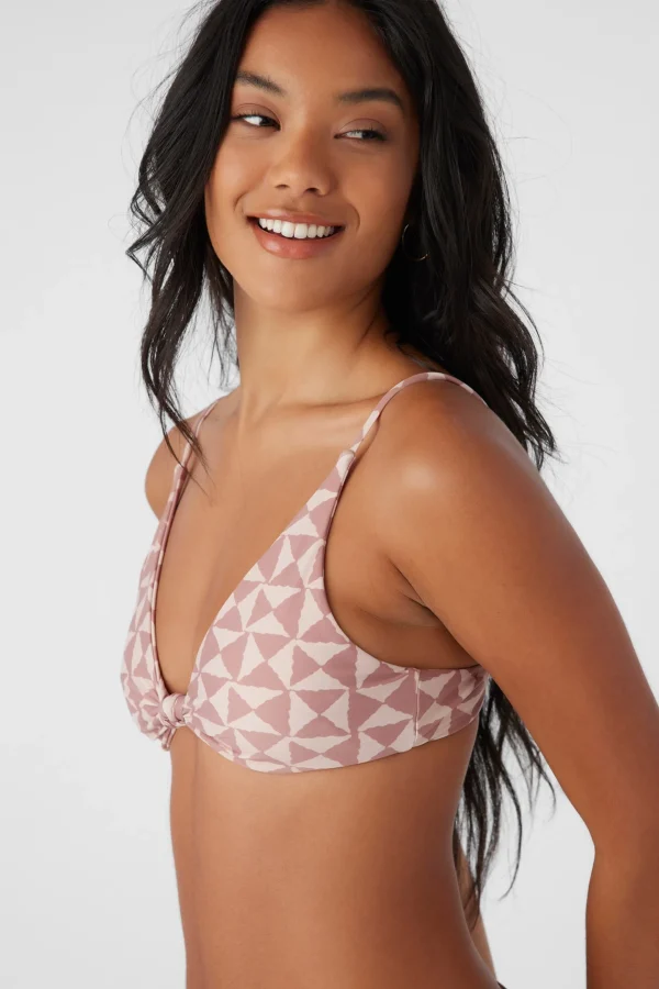 O’Neill D/Dd Cup | Bralette^SALTWATER ESSENTIALS AMOR GEO PISMO TALL TRI BRALETTE TOP ROSE DUST