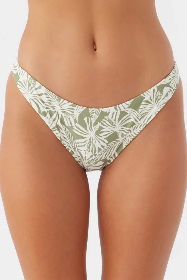 O’Neill Cheeky | Bikini Bottoms^SALTWATER ESSENTIALS HALFMOON FLAMENCO HIGH CUT CHEEKY BOTTOMS OIL GREEN