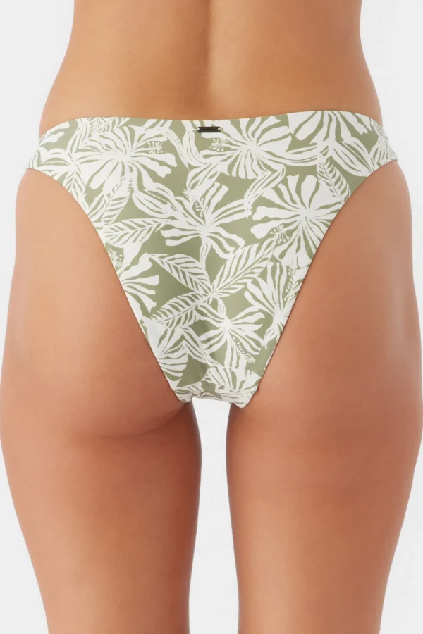 O’Neill Cheeky | Bikini Bottoms^SALTWATER ESSENTIALS HALFMOON FLAMENCO HIGH CUT CHEEKY BOTTOMS OIL GREEN