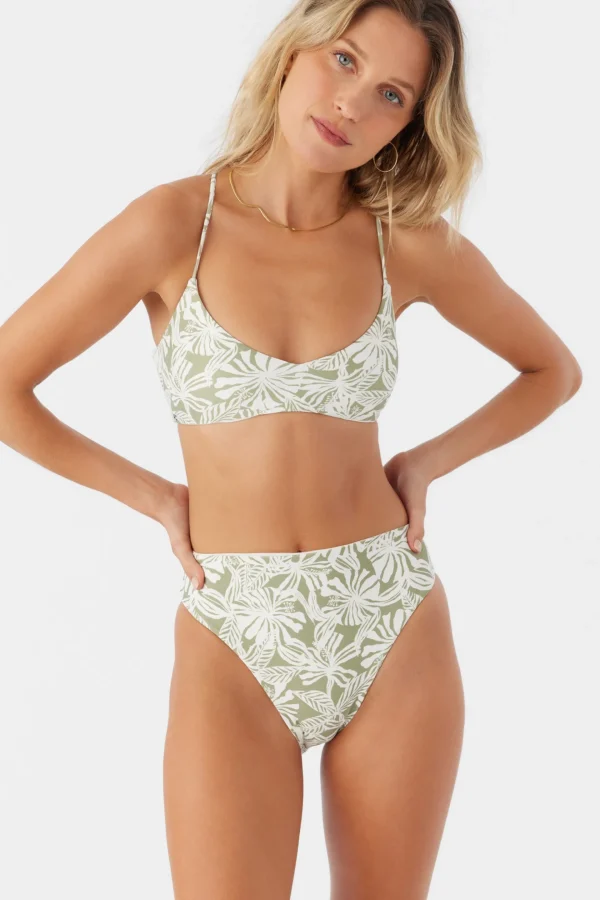 O’Neill Bikini Tops^SALTWATER ESSENTIALS HALFMOON HUNTINGTON BRALETTE TOP OIL GREEN