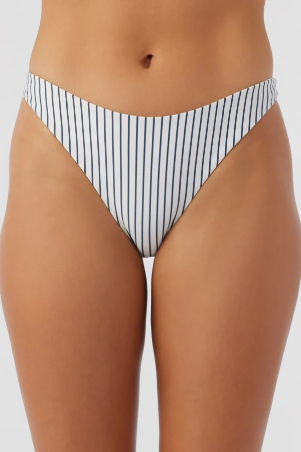 O’Neill Cheeky | Bikini Bottoms^SALTWATER ESSENTIALS STRIPE FLAMENCO HIGH CUT CHEEKY BOTTOMS VANILLA