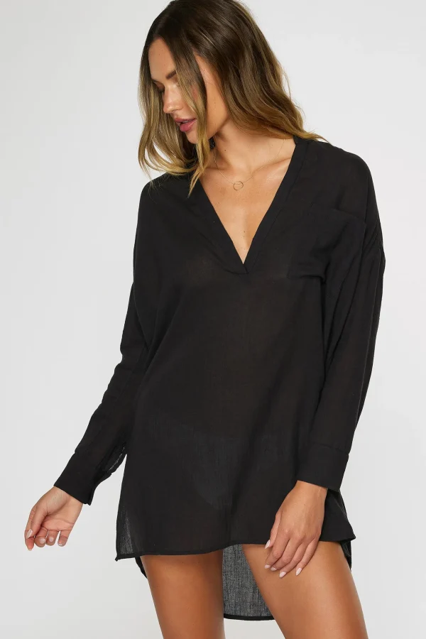 O’Neill Cover-Ups | Dresses^SALTWATER SOLIDS BELIZIN COVER-UP TUNIC BLACK