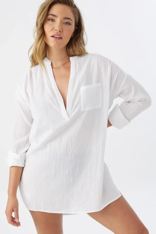 O’Neill Cover-Ups | Dresses^SALTWATER SOLIDS BELIZIN COVER-UP TUNIC WHITE