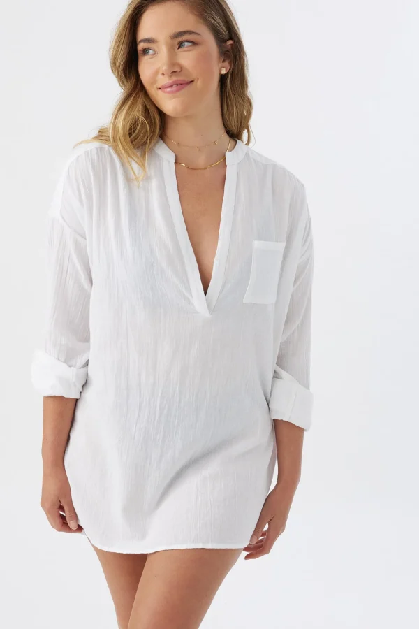 O’Neill Cover-Ups | Dresses^SALTWATER SOLIDS BELIZIN COVER-UP TUNIC WHITE