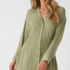 O’Neill Cover-Ups^SALTWATER SOLIDS CAMI SWIM COVER-UP OIL GREEN