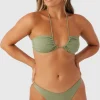 O’Neill Halter | Bikini Tops^SALTWATER SOLIDS EMBRY MULTI-WAY TRI TOP OIL GREEN