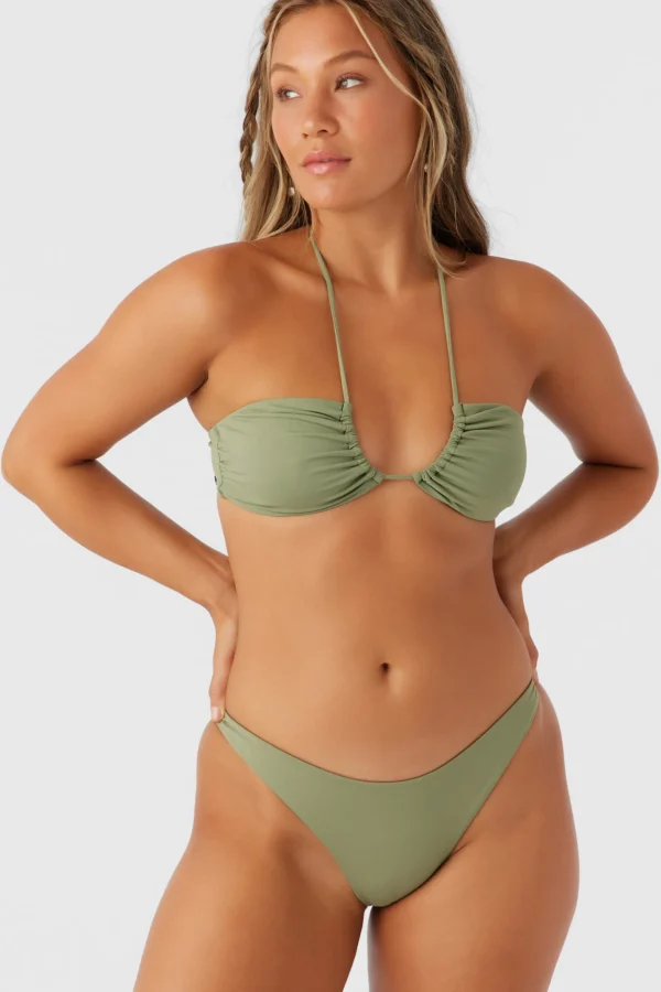 O’Neill Halter | Bikini Tops^SALTWATER SOLIDS EMBRY MULTI-WAY TRI TOP OIL GREEN