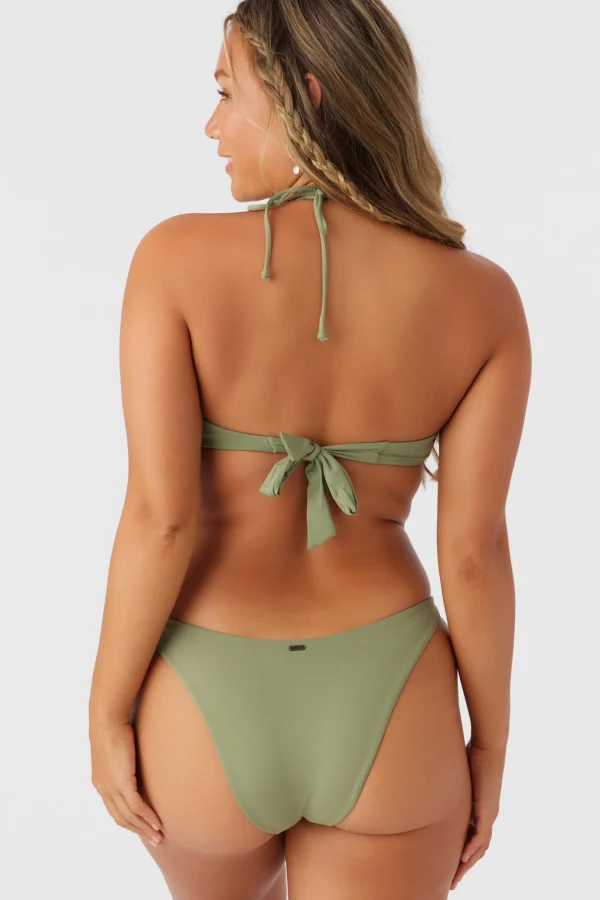 O’Neill Halter | Bikini Tops^SALTWATER SOLIDS EMBRY MULTI-WAY TRI TOP OIL GREEN