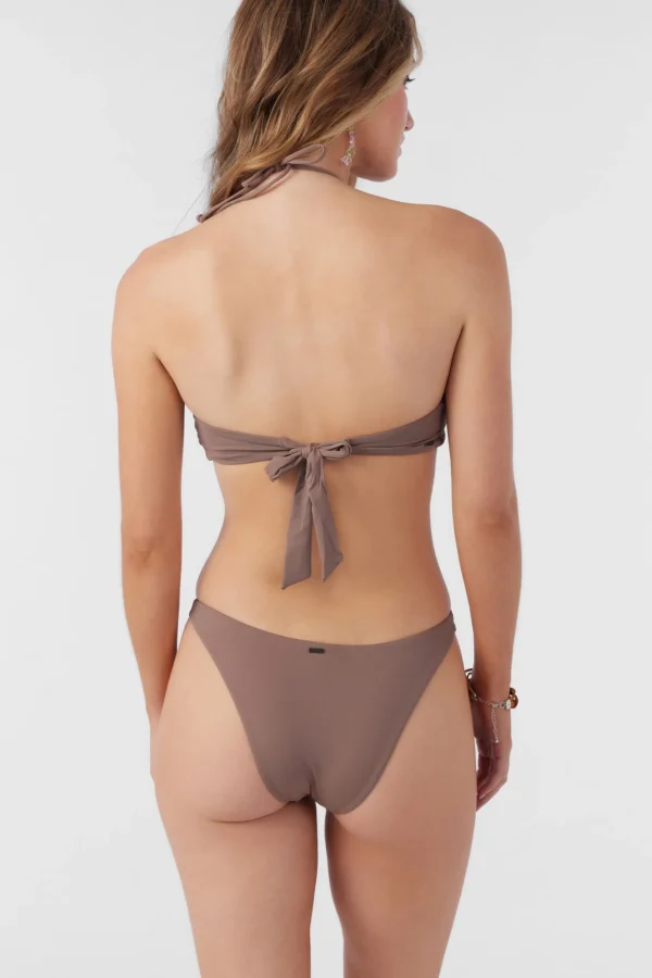 O’Neill Cheeky | Bikini Bottoms^SALTWATER SOLIDS FLAMENCO HIGH CUT CHEEKY BOTTOMS DEEP TAUPE