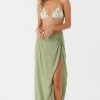 O’Neill Cover-Ups^SALTWATER SOLIDS HANALEI MAXI SKIRT COVER-UP OIL GREEN