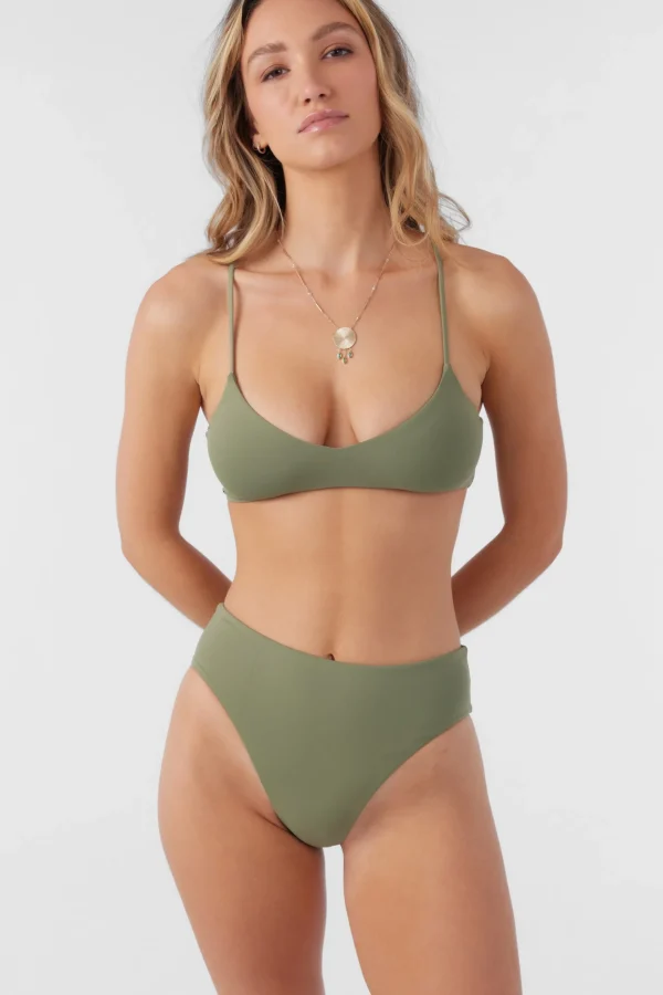 O’Neill Bralette | Bikini Tops^SALTWATER SOLIDS HUNTINGTON BRALETTE TOP OIL GREEN