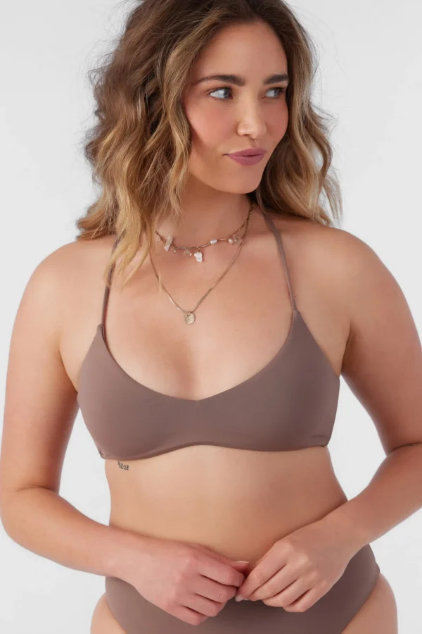 O’Neill Bralette | Bikini Tops^SALTWATER SOLIDS HUNTINGTON BRALETTE TOP DEEP TAUPE