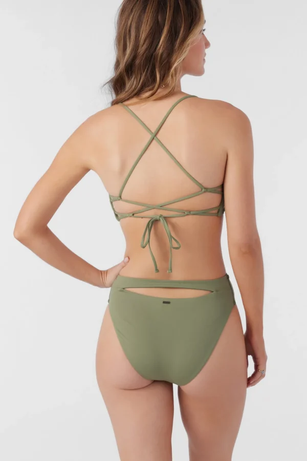 O’Neill Bralette | Bikini Tops^SALTWATER SOLIDS HUNTINGTON BRALETTE TOP OIL GREEN