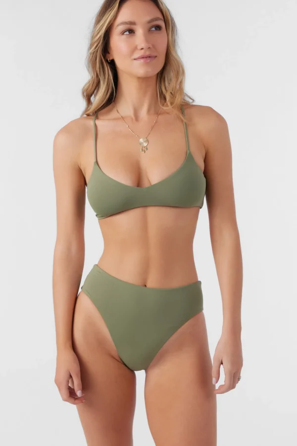 O’Neill Bralette | Bikini Tops^SALTWATER SOLIDS HUNTINGTON BRALETTE TOP OIL GREEN