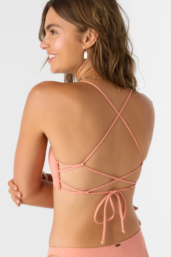 O’Neill Bralette^SALTWATER SOLIDS HUNTINGTON BRALETTE TOP CANYON CLAY